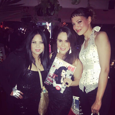 Anna-Christina with Rebeca Riofrio and Betty Fernanda Encinales Ortiz at FAB UK Magazine's 1st Anniversary party in London