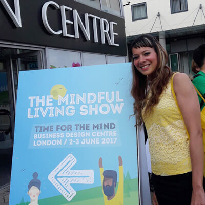 Anna-Christina at the Mindful Living Show at the Business Design Centre in London