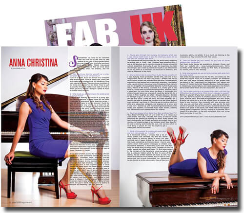 Fab UK Magazine feature on Anna-Christina